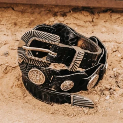 Coin Belt - Black Snake