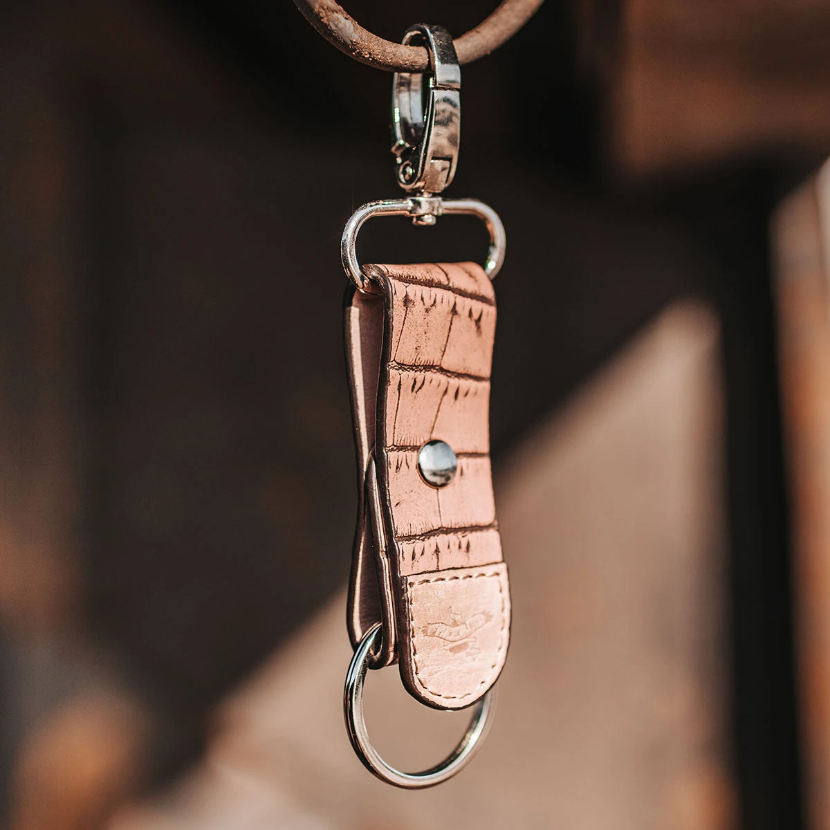 Key Chain - Pink Croco