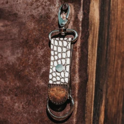 Key Chain - White Croco