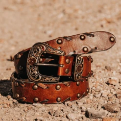 Whip Stitch Belt - Brown